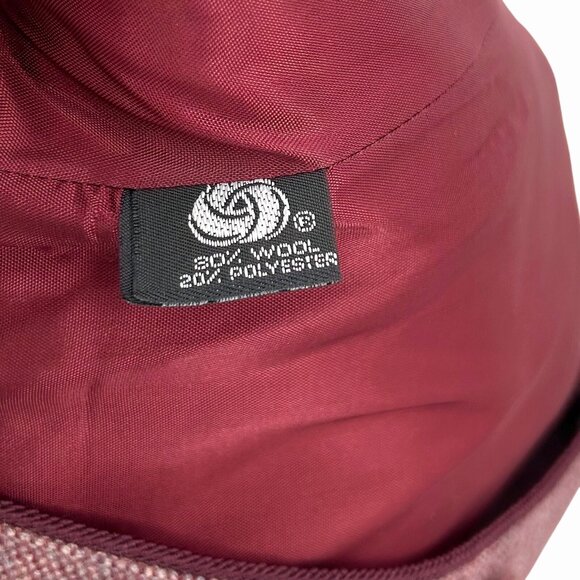 VINTAGE DANIEL FOR SPELLBOUND BURGUNDY TWEED WOOL BLEND BLAZER JACKET - 12 - Picture 5 of 5